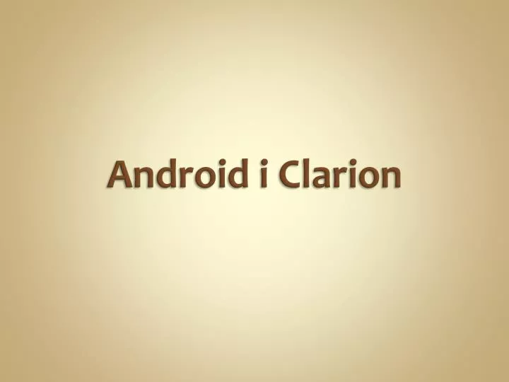 android i clarion