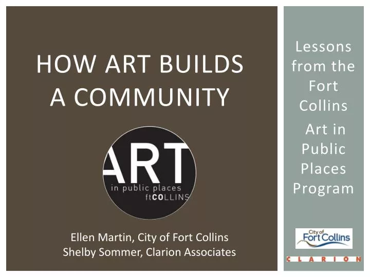 how art builds a community
