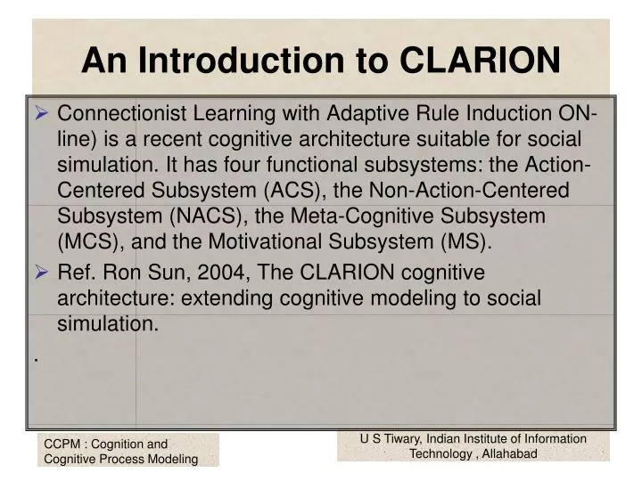 an introduction to clarion