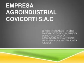 empresa agroindustrial covicorti s a c