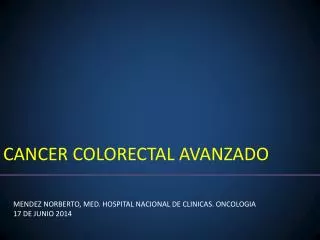 cancer colorectal avanzado