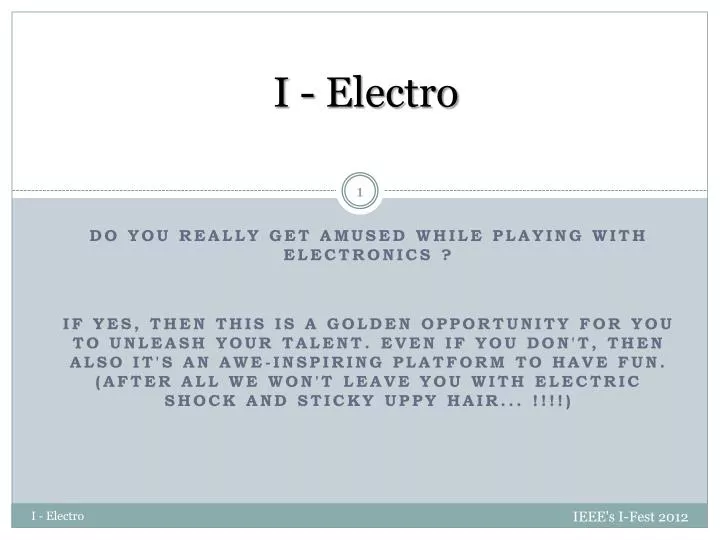 i electro