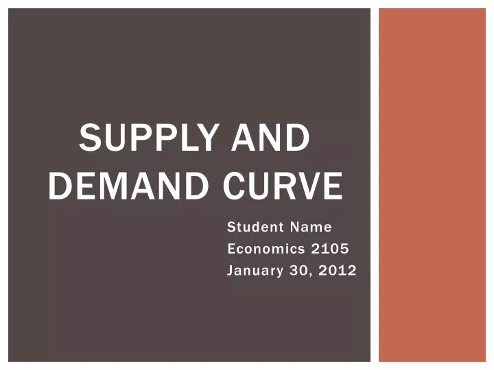 supply and demand c urve