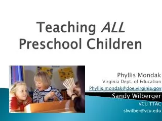 Teaching ALL Preschool Children