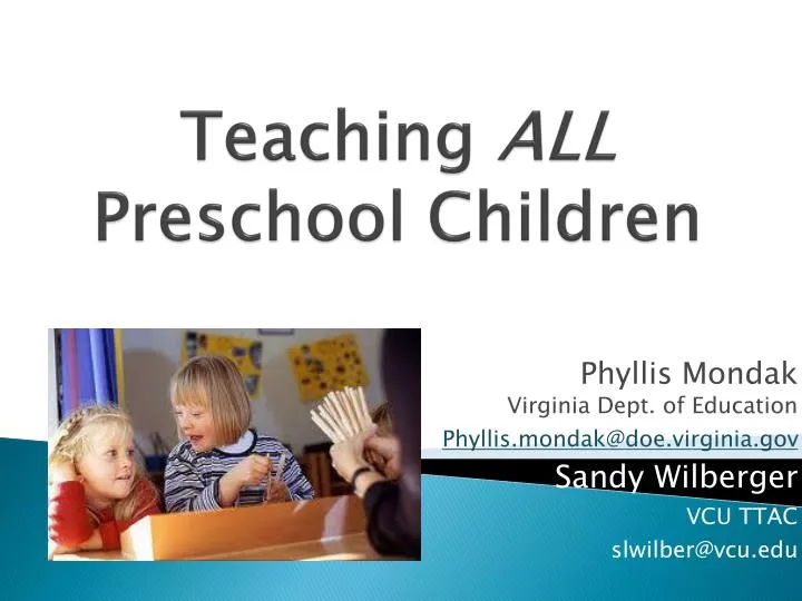 teaching all preschool children
