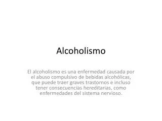 alcoholismo