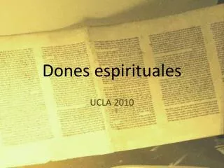 dones espirituales