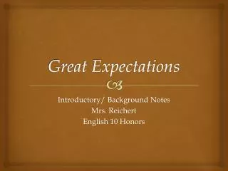 Great Expectations