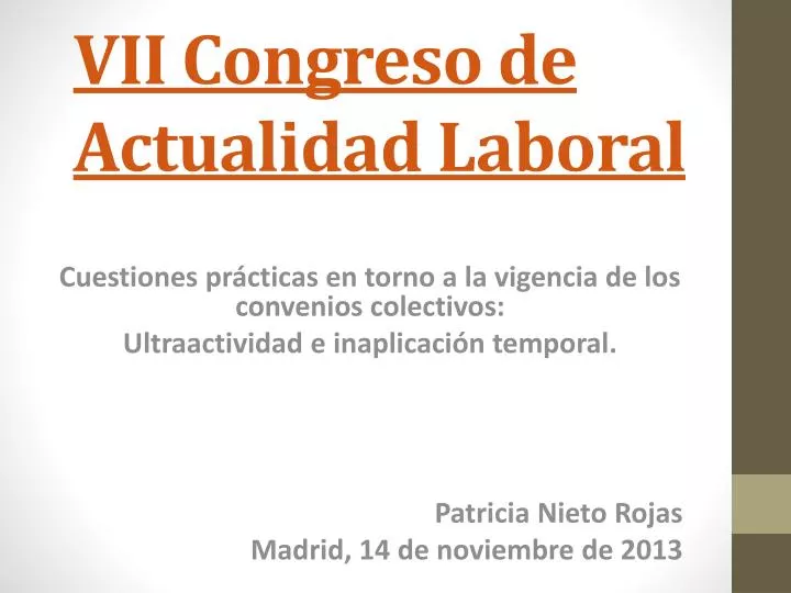 vii congreso de actualidad laboral