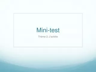 mini test