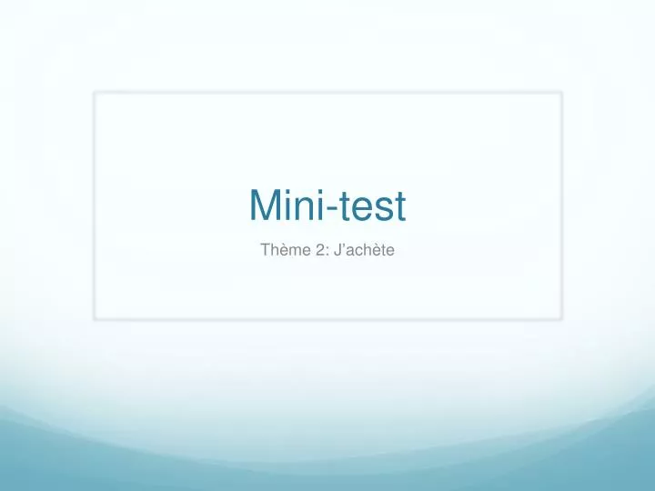 mini test
