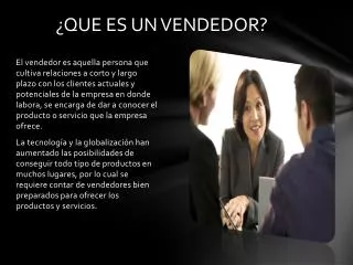 que es un vendedor