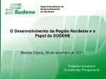 O Desenvolvimento da Região Nordeste e o Papel da SUDENE - slide 1