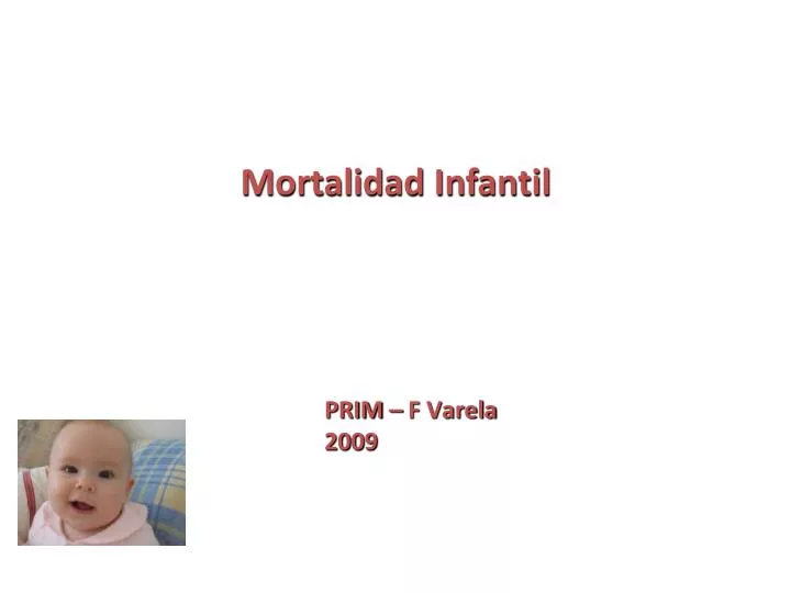 mortalidad infantil