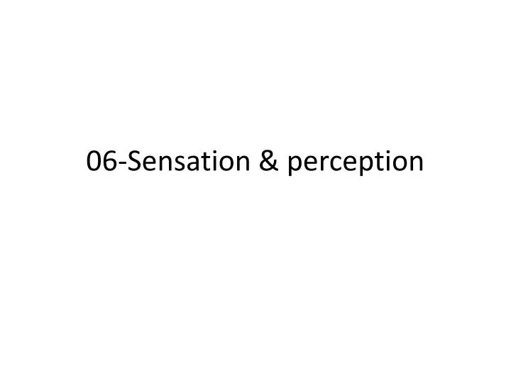 06 sensation perception