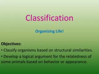 Classification