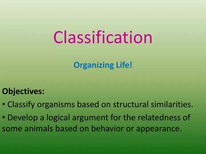 classification