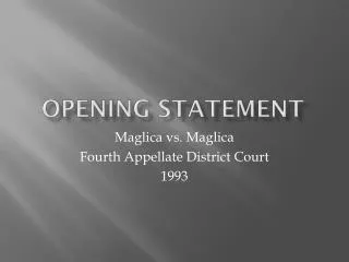 Opening Statement