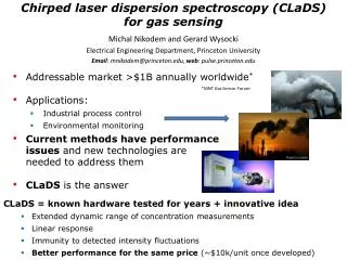 Addressable market &gt;$1B annually worldwide * 					 *MNT Gas Sensor Forum