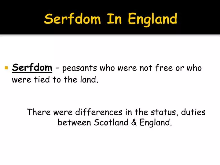 serfdom in england