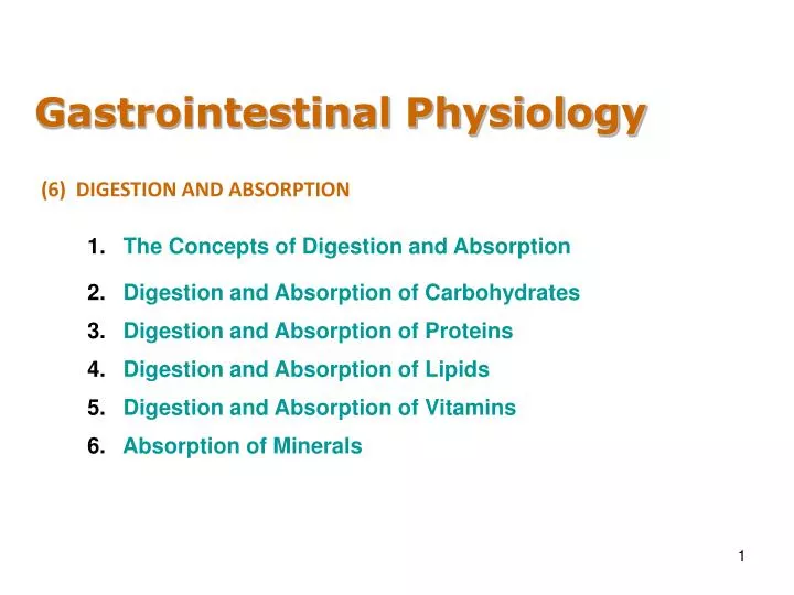 PPT - Gastrointestinal Physiology PowerPoint Presentation, free ...
