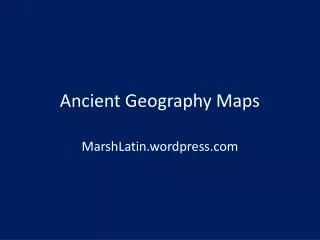 Ancient Geography Maps