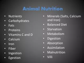 Animal Nutrition