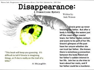 Disappearance: A Premonitions Mystery