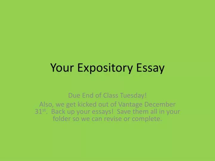 your expository essay