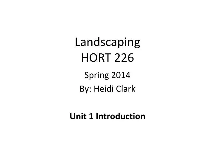 landscaping hort 226