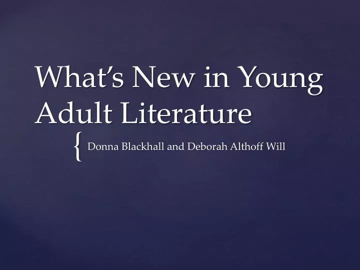 what s new in young adult literature