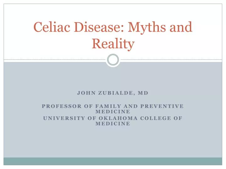 celiac disease myths and reality