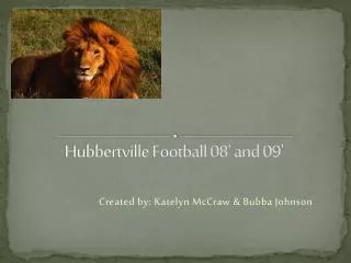 Hubbertville Football 08' and 09'
