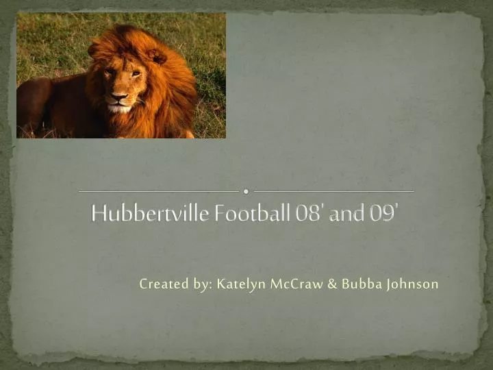 hubbertville football 08 and 09