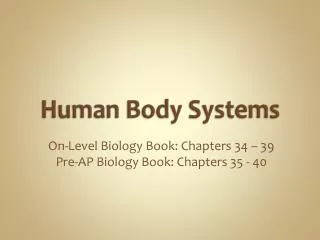 Human Body Systems