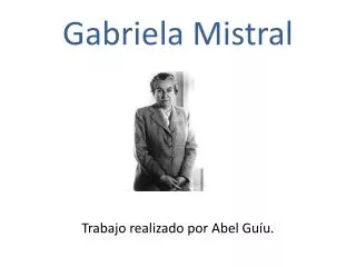 gabriela mistral