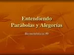 Entendiendo Parábolas y Alegorías - slide 1