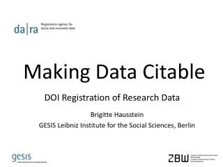 Making Data Citable