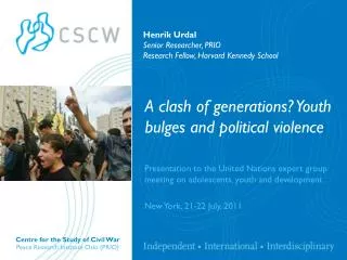 A clash of generations? Youth bulges and political violence