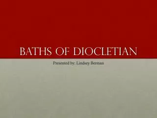 baths of diocletian
