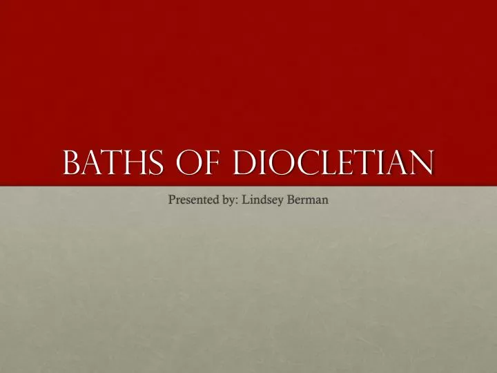 baths of diocletian