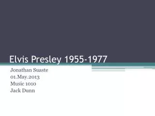 Elvis Presley 1955-1977