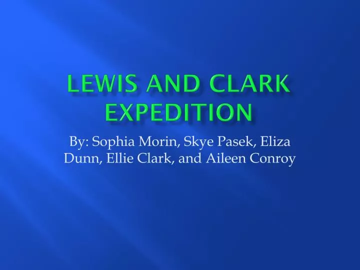lewis and clark expedition