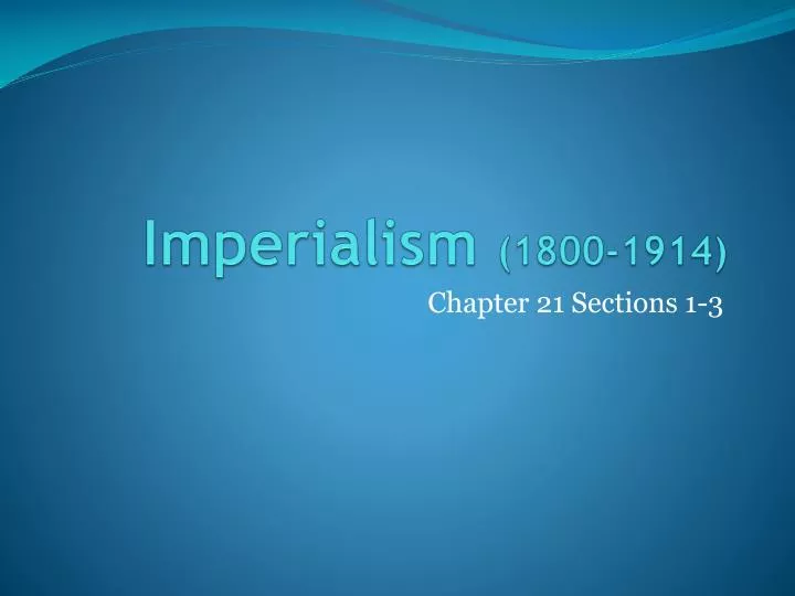 imperialism 1800 1914