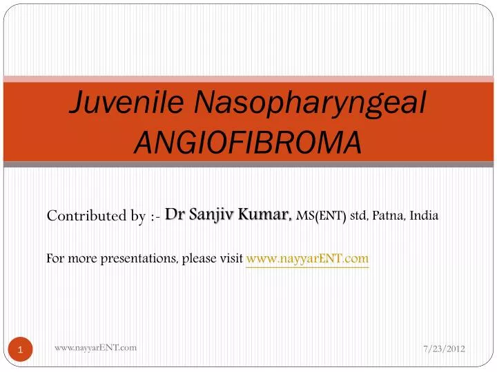 juvenile nasopharyngeal angiofibroma