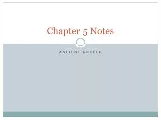 Chapter 5 Notes