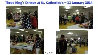 Three King’s Dinner at St. Catherine’s – 12 January 2014