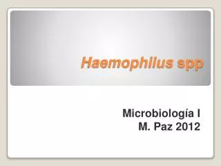 haemophilus spp