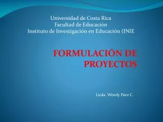 formulaci n de proyectos