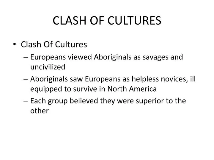clash of cultures